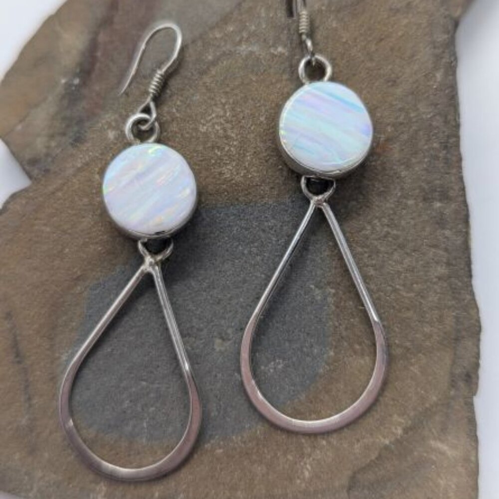 Sterling Silver Earrings with Mother of Pearl